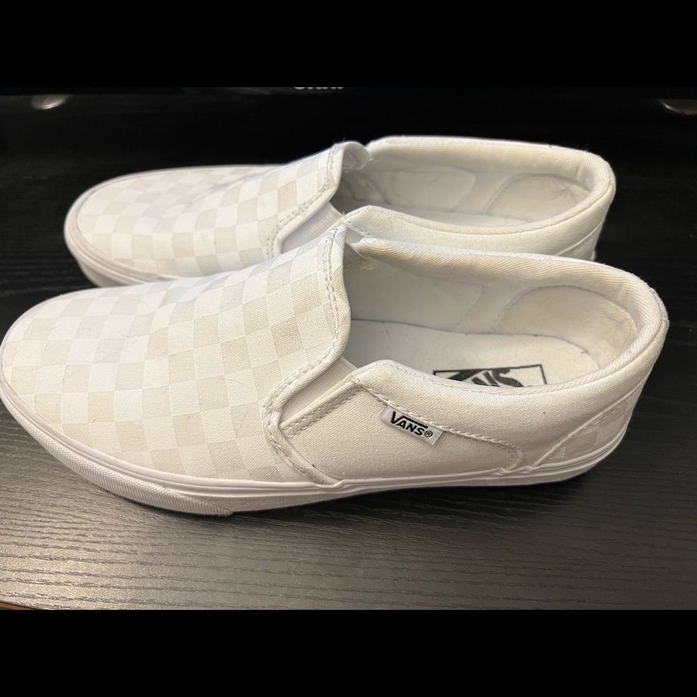 white checkered vans :)